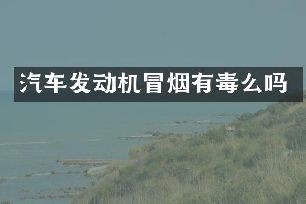 汽车发动机冒烟有毒么吗