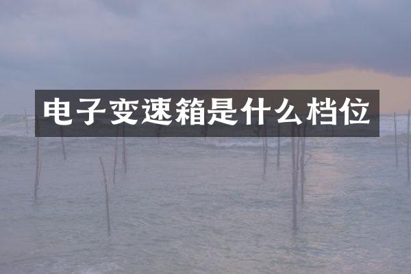 电子变速箱是什么档位