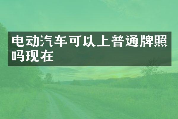 电动汽车可以上普通牌照吗现在