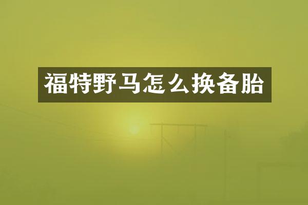 福特野马怎么换备胎