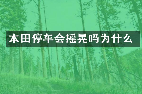 本田停车会摇晃吗为什么