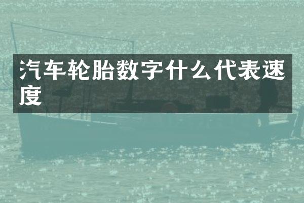 汽车轮胎数字什么代表速度