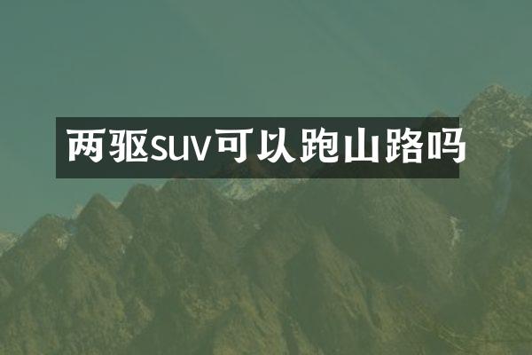 两驱suv可以跑山路吗
