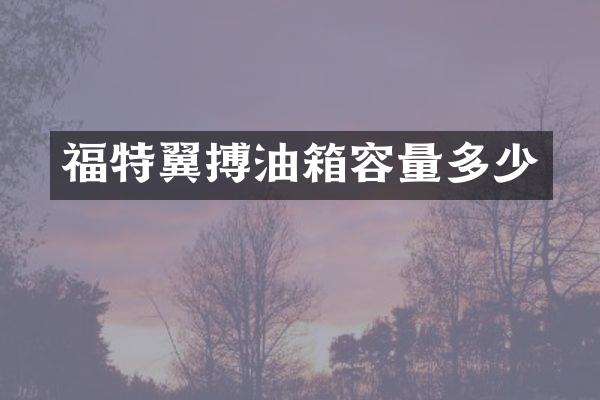 福特翼搏油箱容量多少