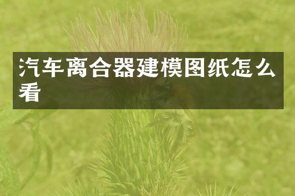 汽车离合器建模图纸怎么看