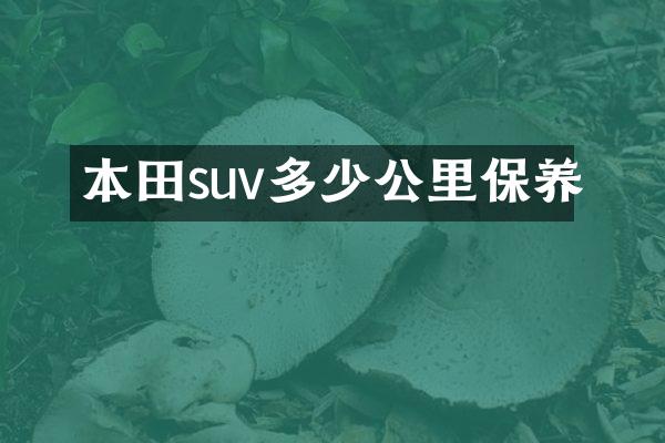 本田suv多少公里保养