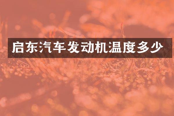 启东汽车发动机温度多少