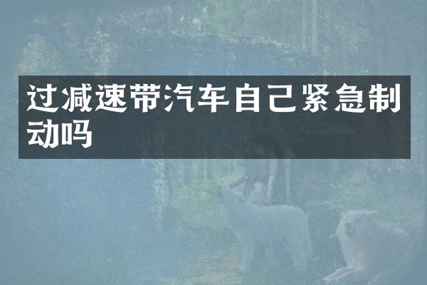 过减速带汽车自己紧急制动吗