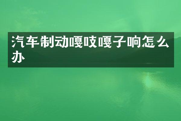 汽车制动嘎吱嘎子响怎么办