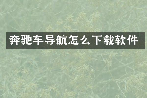 奔驰车导航怎么下载软件