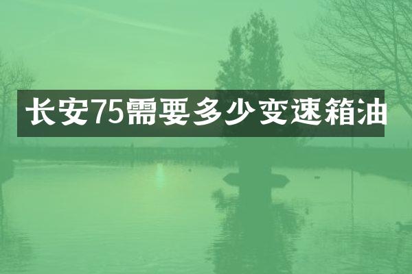 长安75需要多少变速箱油