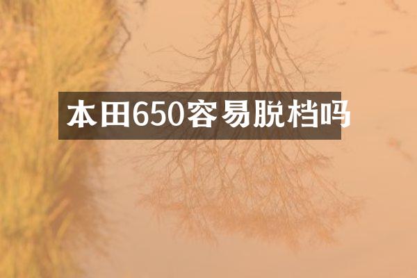 本田650容易脱档吗