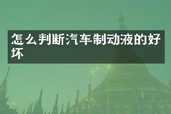 怎么判断汽车制动液的好坏
