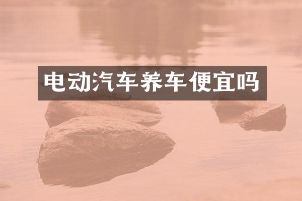 电动汽车养车便宜吗