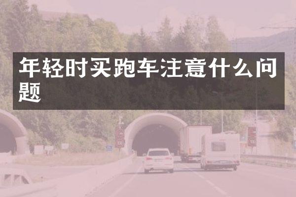 年轻时买跑车注意什么问题