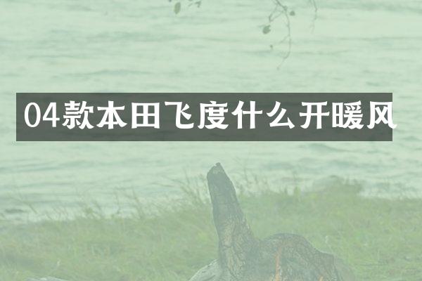 04款本田飞度什么开暖风