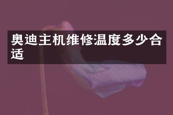 奥迪主机维修温度多少合适
