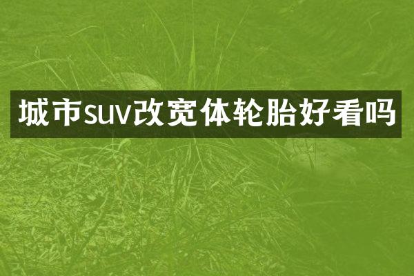 城市suv改宽体轮胎好看吗