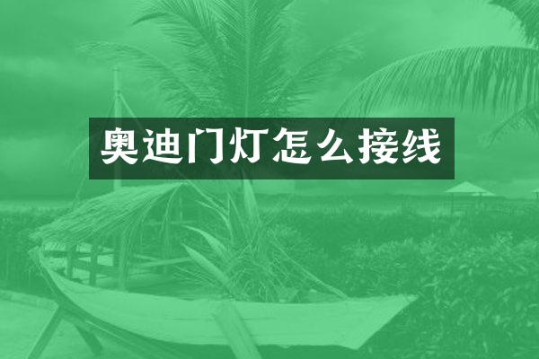 奥迪门灯怎么接线