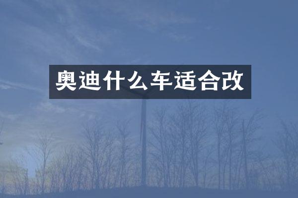 奥迪什么车适合改