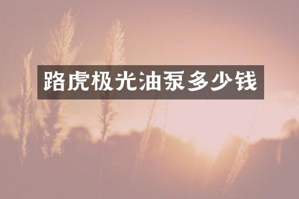 路虎极光油泵多少钱
