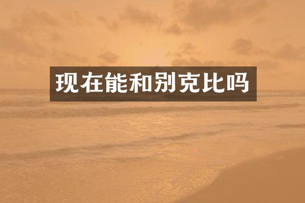 现在能和别克比吗