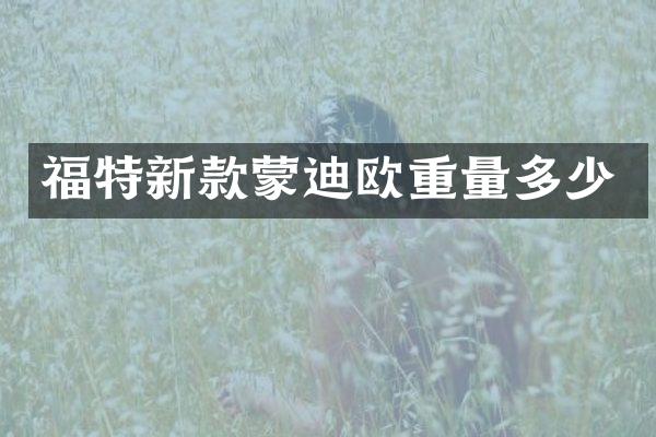 福特新款蒙迪欧重量多少