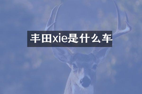 丰田xie是什么车