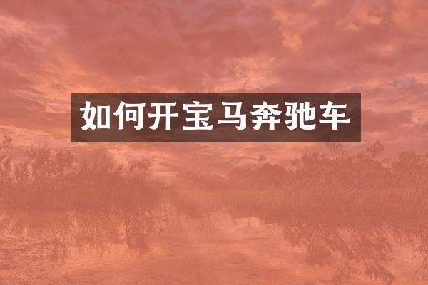 如何开宝马奔驰车
