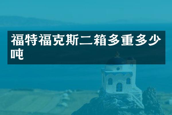 福特福克斯二箱多重多少吨
