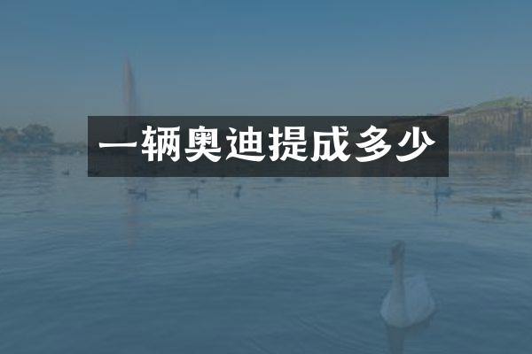一辆奥迪多少