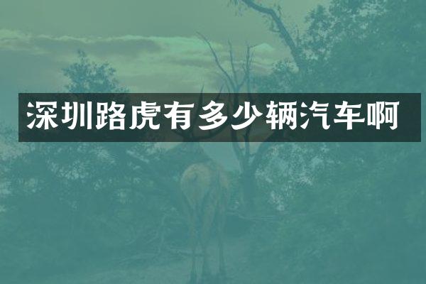 深圳路虎有多少辆汽车啊