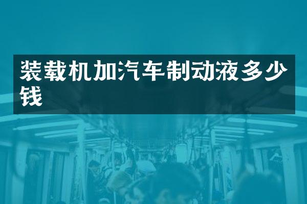 装载机加汽车制动液多少钱