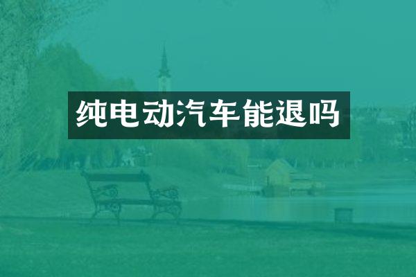 纯电动汽车能退吗