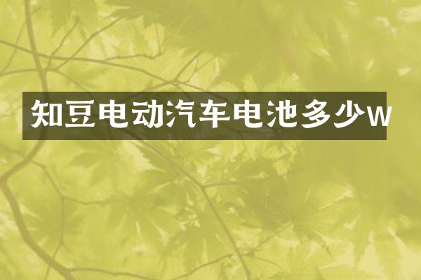 知豆电动汽车电池多少w