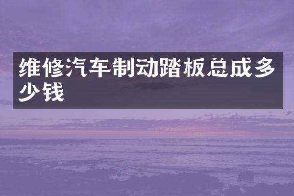 维修汽车制动踏板总成多少钱