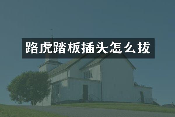 路虎踏板插头怎么拔