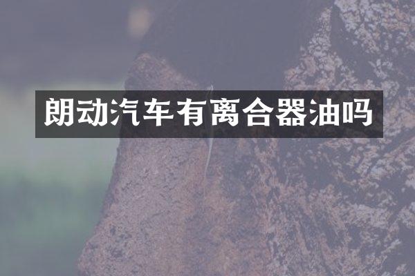 朗动汽车有离合器油吗