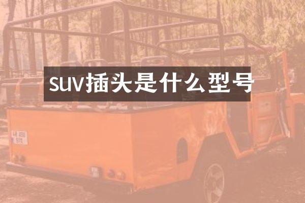 suv插头是什么型号