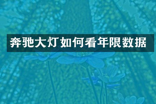 奔驰大灯如何看年限数据