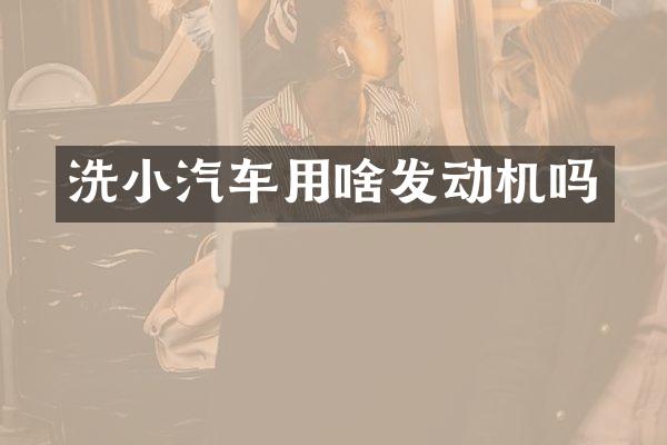 洗小汽车用啥发动机吗