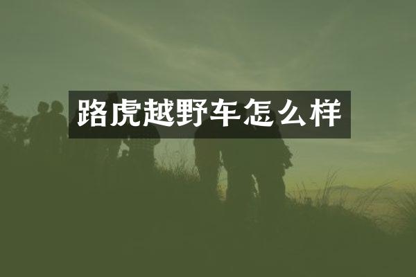 路虎越野车怎么样