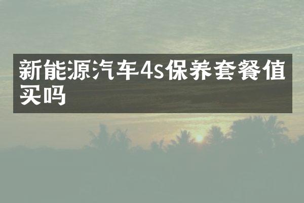新能源汽车4s保养套餐值得买吗