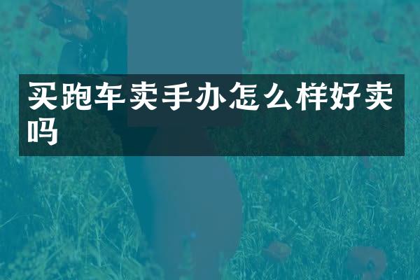 买跑车卖手办怎么样好卖吗