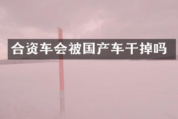 合资车会被国产车干掉吗
