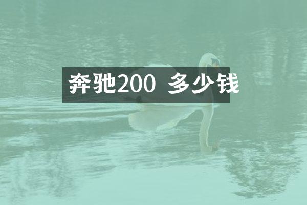 奔驰200 多少钱