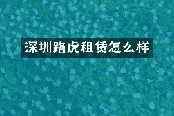 深圳路虎租赁怎么样