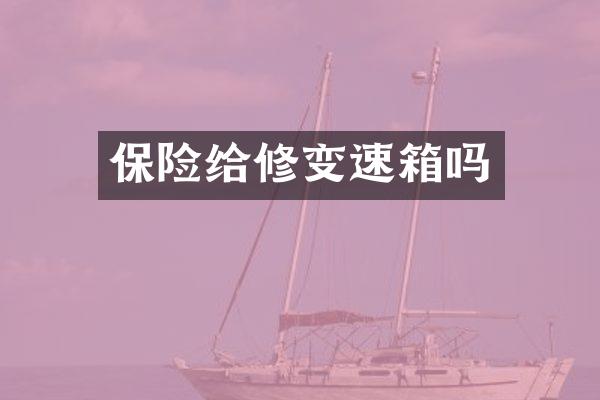 保险给修变速箱吗