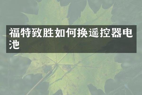 福特致胜如何换遥控器电池