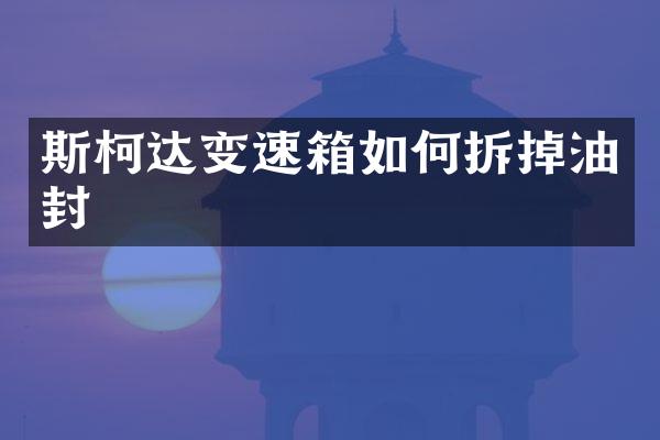 斯柯达变速箱如何拆掉油封